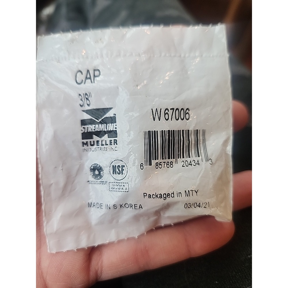 Streamline Mueller Industries W67006 Cap 3/8" Qty 1